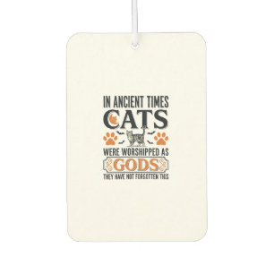 Désodorisant Pour Voiture Chats Anciens Drôles Adorés Comme Dieux Chemise Vi