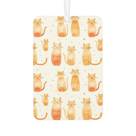 Désodorisant Pour Voiture Chats blancs orange noirs (Dos)