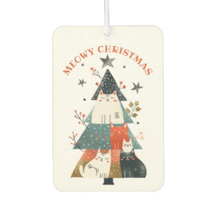 Désodorisant Pour Voiture Chats Xmas Arbre Meowy Noël fantasque