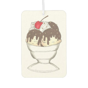 Désodorisant Pour Voiture Chaud Fudge Ice Cream Shoppe Sundae Junk Food Food