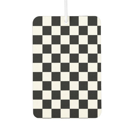 Désodorisant Pour Voiture Checkerboard pattern black and white (Devant)