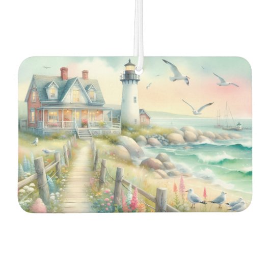 Désodorisant Pour Voiture Chemin vers le chalet côtier du phare (Devant)