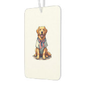 Désodorisant Pour Voiture Chemise à gravure vintage avec chien doré patrioti (Gauche)