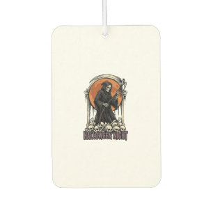 Désodorisant Pour Voiture Chemise blanche gravure vintage Halloween Faucheur