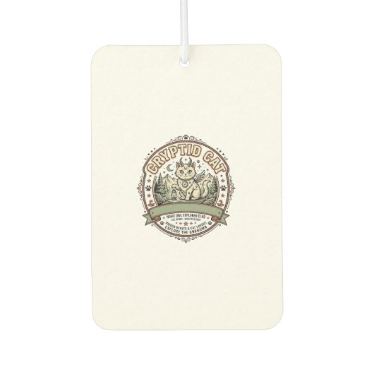 Désodorisant Pour Voiture Chemise Cryptide Chat Cryptide Chat Art Vector Vin (Devant)