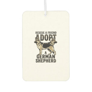 Désodorisant Pour Voiture Chemise d'adoption de Berger Allemand Chien de Sau