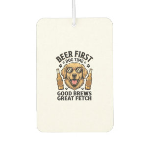 Désodorisant Pour Voiture Chemise de bière Retriever doré Funny Dog Lover Vi