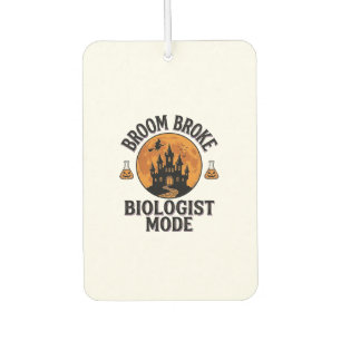 Désodorisant Pour Voiture Chemise de biologiste Halloween Vintage Science Sq