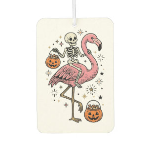 Désodorisant Pour Voiture Chemise de bonbons d'Halloween de flamant rose che