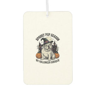 Désodorisant Pour Voiture Chemise de Bulldog Halloween Chien Sorcière Mignon