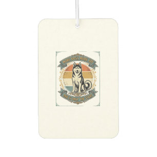 Désodorisant Pour Voiture Chemise de chien Husky Gravure vintage Un chien de