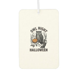 Désodorisant Pour Voiture Chemise de chouette d'Halloween Vintage Party d'oi