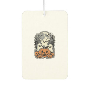 Désodorisant Pour Voiture Chemise de citrouille fantôme mignonne Gravure vin
