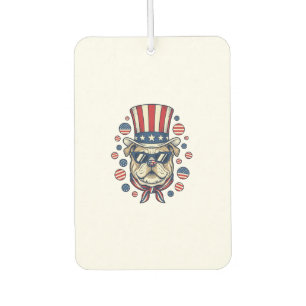 Désodorisant Pour Voiture Chemise de design de gravure vintage de bulldog pa