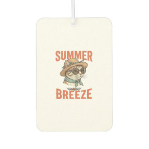 Désodorisant Pour Voiture Chemise de design de gravure vintage de chat de br