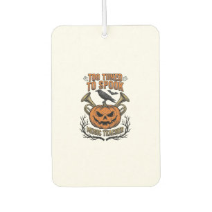 Désodorisant Pour Voiture Chemise de gravure de citrouille Halloween profess