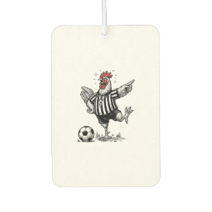Désodorisant Pour Voiture Chemise de gravure vintage de football de poulet d
