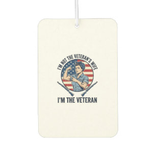 Désodorisant Pour Voiture Chemise de gravure vintage patriotique de femme vé