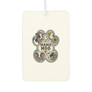 Désodorisant Pour Voiture Chemise de maman vache Gravure vintage Tournesol W