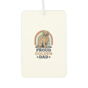 Désodorisant Pour Voiture Chemise de papa Golden Retriever Cadeau de père de