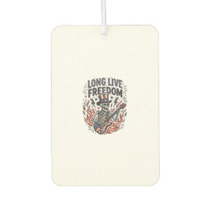 Désodorisant Pour Voiture Chemise de rockeur squelette patriotique Vive la l