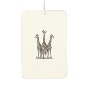 Désodorisant Pour Voiture Chemise de safari avec gravure de girafe vintage a