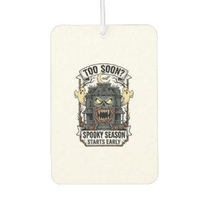 Désodorisant Pour Voiture Chemise de saison effrayante Gravure vintage Hallo
