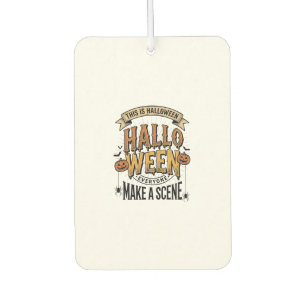 Désodorisant Pour Voiture Chemise de scène Halloween Gravure vintage Citroui
