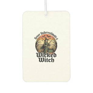 Désodorisant Pour Voiture Chemise de sorcière drôle Gravure vintage Hallowee