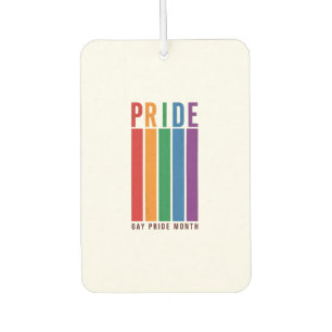 Désodorisant Pour Voiture Chemise de typographie arc-en-ciel du mois de la f
