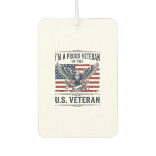 Désodorisant Pour Voiture Chemise de vétéran patriotique aigle gravure vinta
