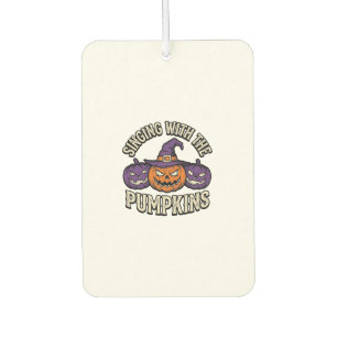 Désodorisant Pour Voiture Chemise des chants de citrouille Halloween vintage