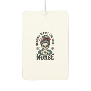 Désodorisant Pour Voiture Chemise d'infirmière Halloween Graphique de crâne