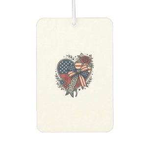 Désodorisant Pour Voiture Chemise Fleurie à Nœud Papillon Cœur Patriotique V