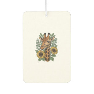 Désodorisant Pour Voiture Chemise florale tournesol girafe gravée vintage_1
