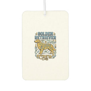 Désodorisant Pour Voiture Chemise Golden Retriever avec art vintage pour amo