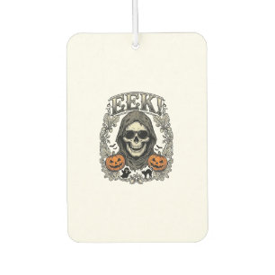 Désodorisant Pour Voiture Chemise Graphique Crâne Halloween Gravure Vintage