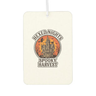 Désodorisant Pour Voiture Chemise Halloween Maison Hantée Gravure Vintage De