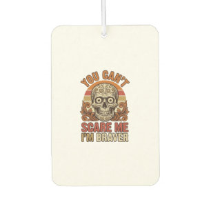 Désodorisant Pour Voiture Chemise Halloween Vintage Skull You Can’t Scare Me