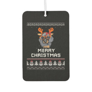 Désodorisant Pour Voiture Chemise oversize de Noël pour Dachshund