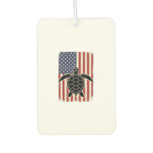 Désodorisant Pour Voiture Chemise patriotique vintage tortue marine drapeau
