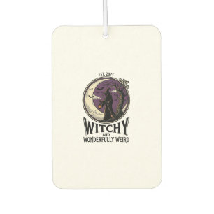 Désodorisant Pour Voiture Chemise sorcière vintage avec art Halloween de lun