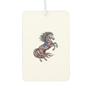 Désodorisant Pour Voiture Chemise vectorielle de cheval cabré patriotique vi