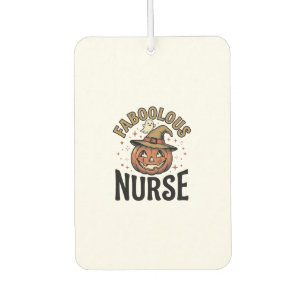 Désodorisant Pour Voiture Chemise vintage citrouille d'Halloween d'infirmièr