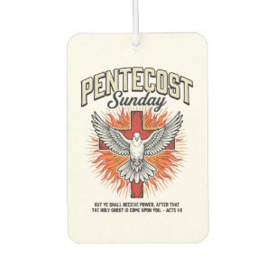 Désodorisant Pour Voiture Chemise vintage croix colombe dimanche de Pentecôt