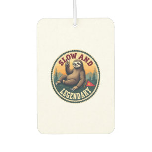 Désodorisant Pour Voiture Chemise vintage de paresseux drôle rétro lent et l