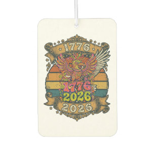Désodorisant Pour Voiture Chemise Vintage Eagle 1776 2026 Bulles Patriotique