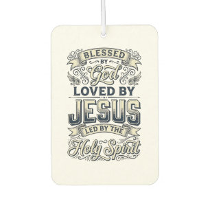Désodorisant Pour Voiture Chemise Vintage Esprit Saint Jésus Bénis par Dieu