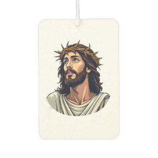 Désodorisant Pour Voiture Chemise vintage gravure Jésus Couronne d'Épines 2