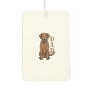 Désodorisant Pour Voiture Chemise Vintage Marron Papa Chien Design_1